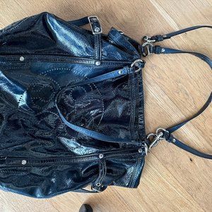 Coach Patent Leather Navy Purse